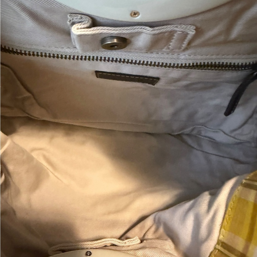 J. Crew Yellow Plaid Women's Bag - Picture 5 of 8